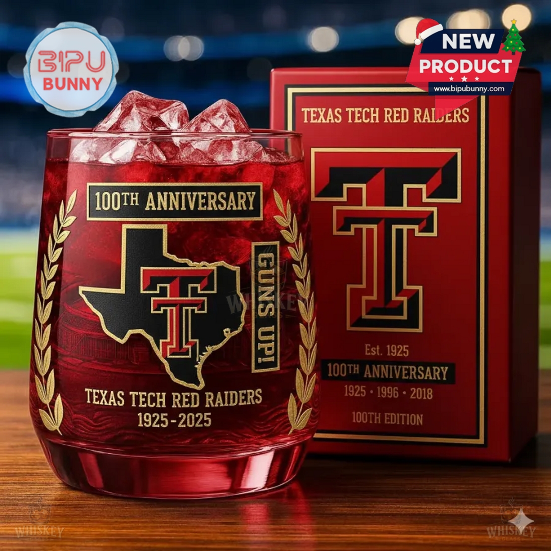 Texas Tech Red Raiders 100th Anniversary Whiskey Glass Texas Tech Red Raiders 100th Anniversary Whiskey Glass