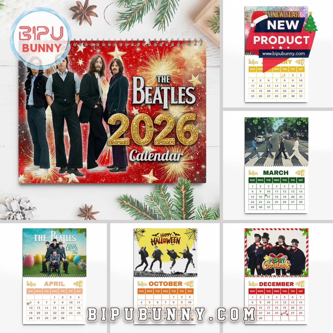 The Beatles Wall Calendar 2026 The Beatles Wall Calendar 2026