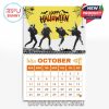The Beatles October 2026 calendar page with spooky-fun Halloween art and high-contrast visuals for seasonal celebration!