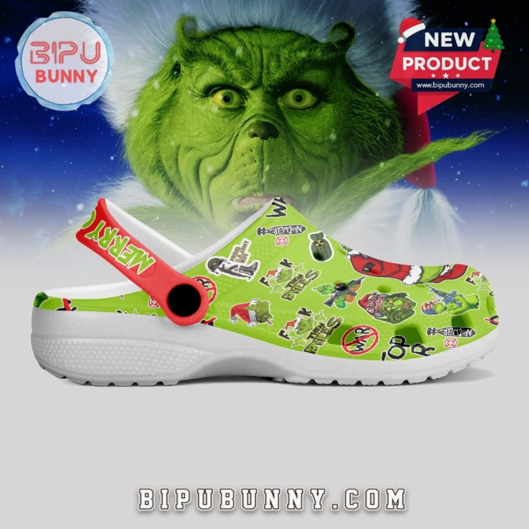 The Grinch Crocs Crocband Clogs Shoes - Top Christmas Gifts - Bipubunny ...