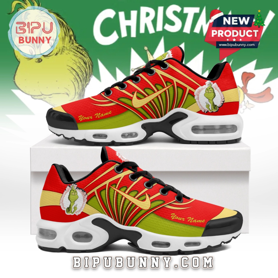 The Grinch Merry Christmas 2025 TN Shoes Sneakers The Grinch Merry Christmas 2025 TN Shoes Sneakers