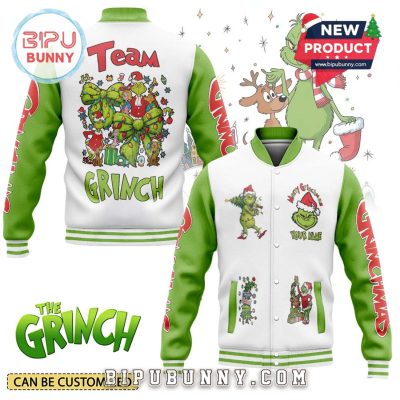 The Grinch Merry Christmas Green Baseball Jacket