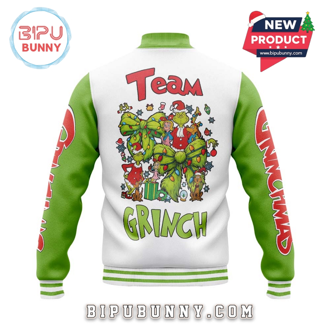 The Grinch Merry Christmas Green Baseball Jacket The Grinch Merry Christmas Green Baseball Jacket