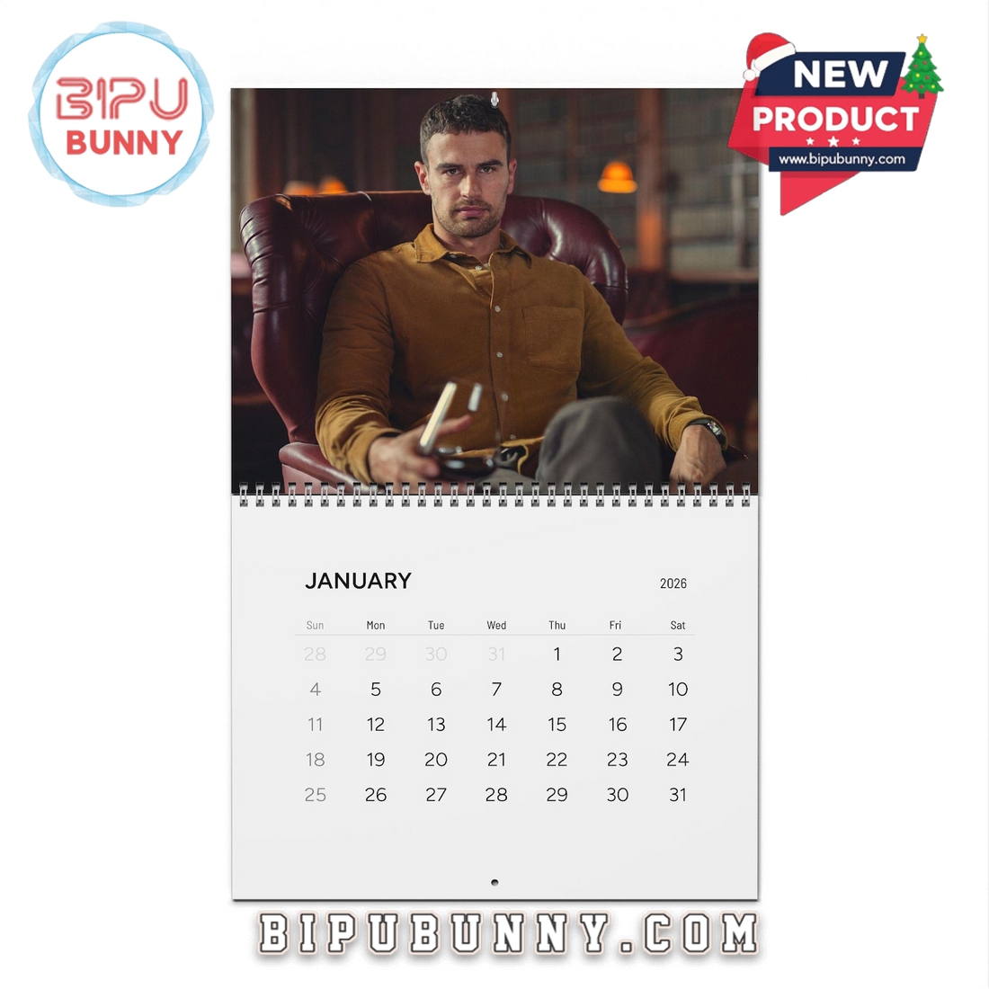 Theo James Wall Calendar 2026 Theo James Wall Calendar 2026