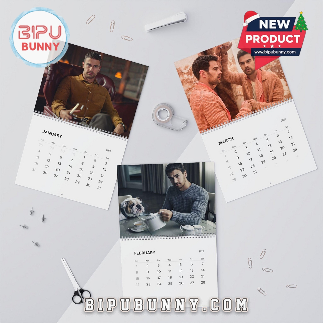 Theo James Wall Calendar 2026 Theo James Wall Calendar 2026