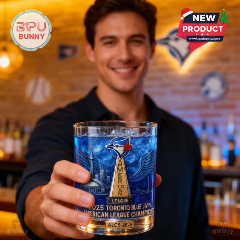 Toronto Blue Jays 2025 AL Whiskey Glass