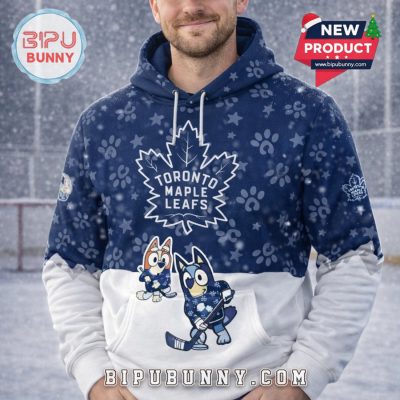Toronto Maple Leafs NHL Bluey Night Limited Hoodie