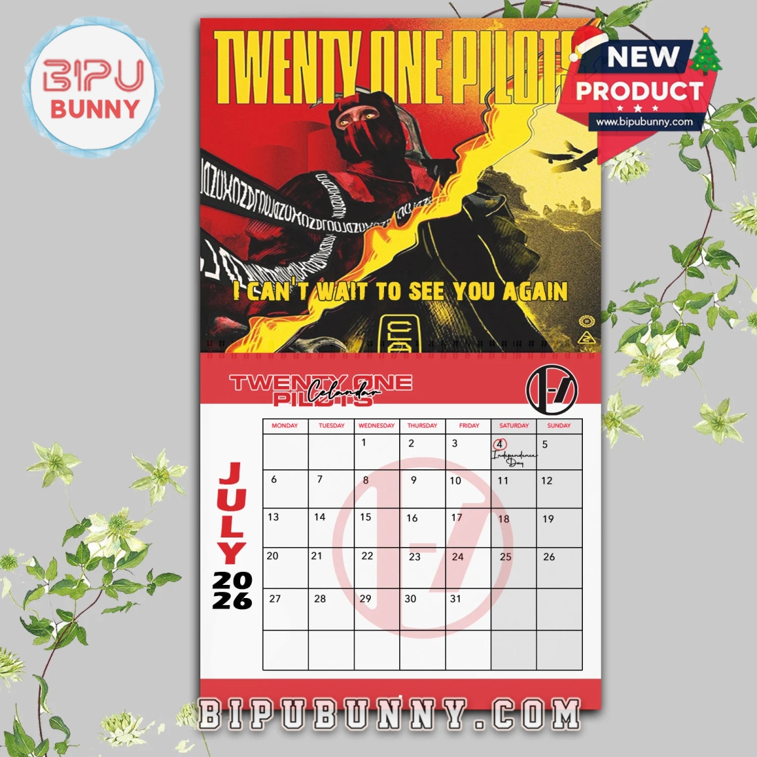 Twenty One Pilots Wall Hanging Calendar 2026 Twenty One Pilots Wall Hanging Calendar 2026