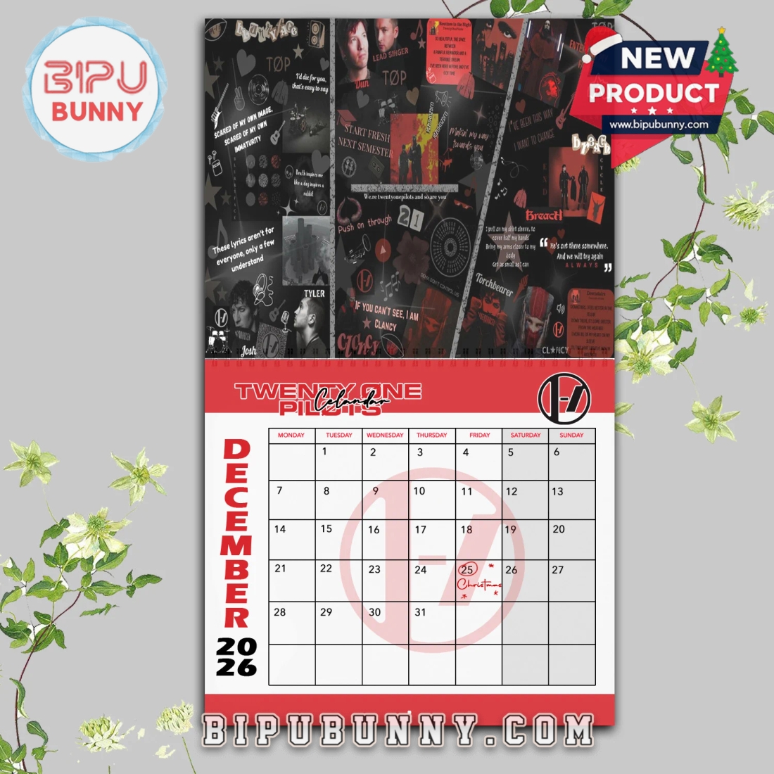 Twenty One Pilots Wall Hanging Calendar 2026 Twenty One Pilots Wall Hanging Calendar 2026