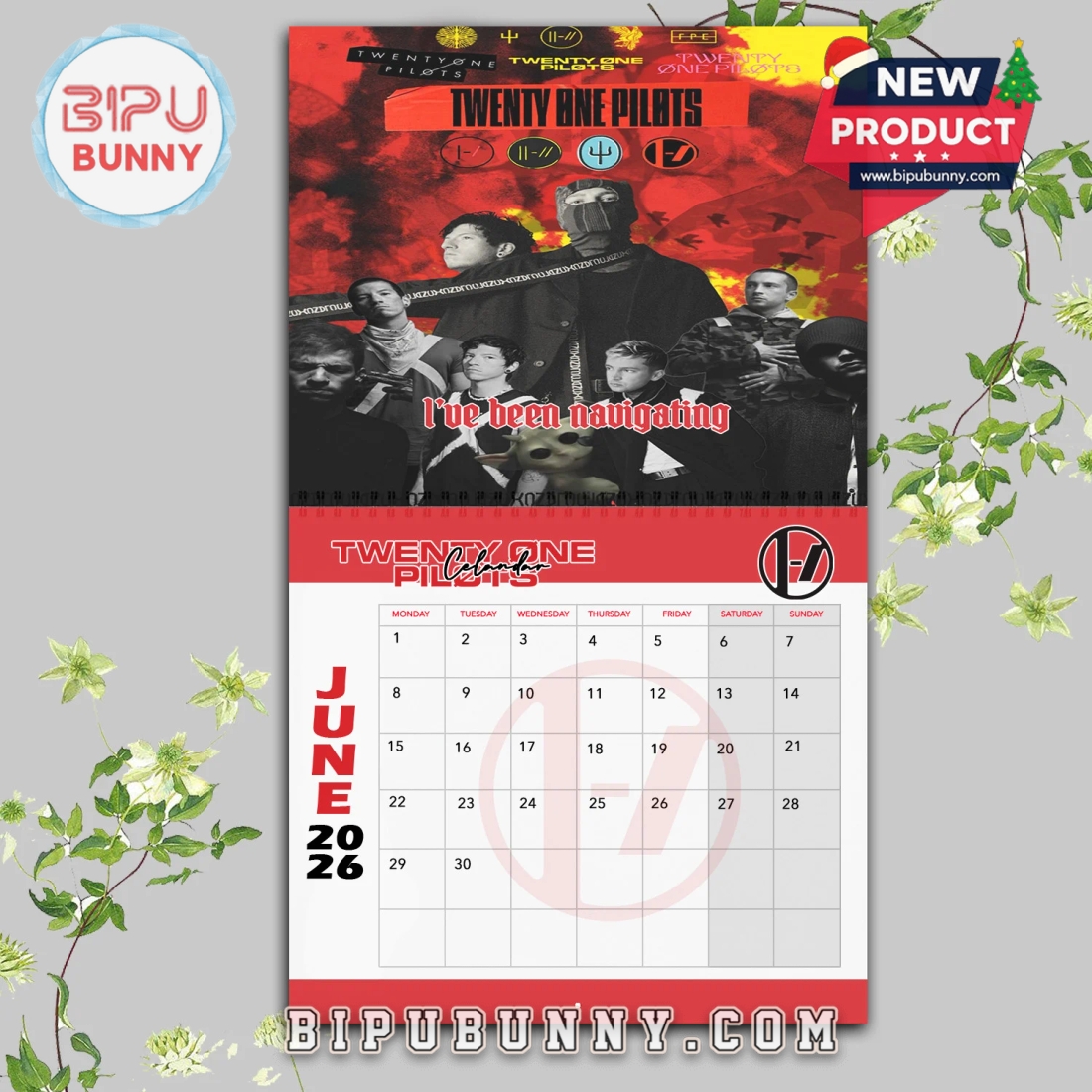 Twenty One Pilots Wall Hanging Calendar 2026 Twenty One Pilots Wall Hanging Calendar 2026