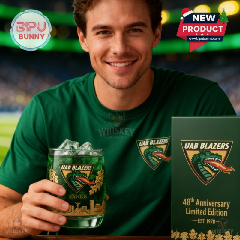 UAB Blazers 48th Anniversary Whiskey Glass