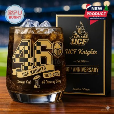 UCF Knights 46th Anniversary Whiskey Glass