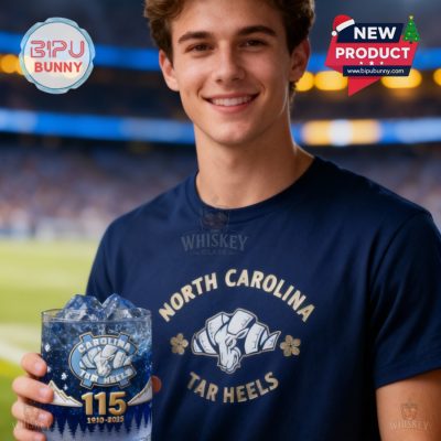 UNC Tar Heels 115th Anniversary Whiskey Glass