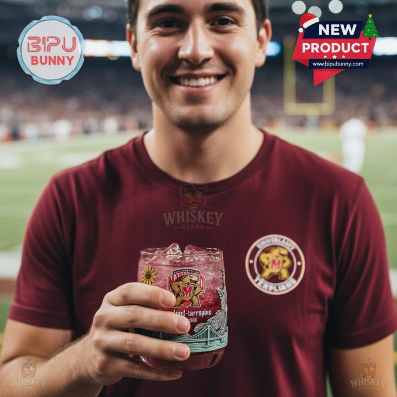 University of Maryland Terrapins 134th Anniversary Whiskey Glass University of Maryland Terrapins 134th Anniversary Whiskey Glass