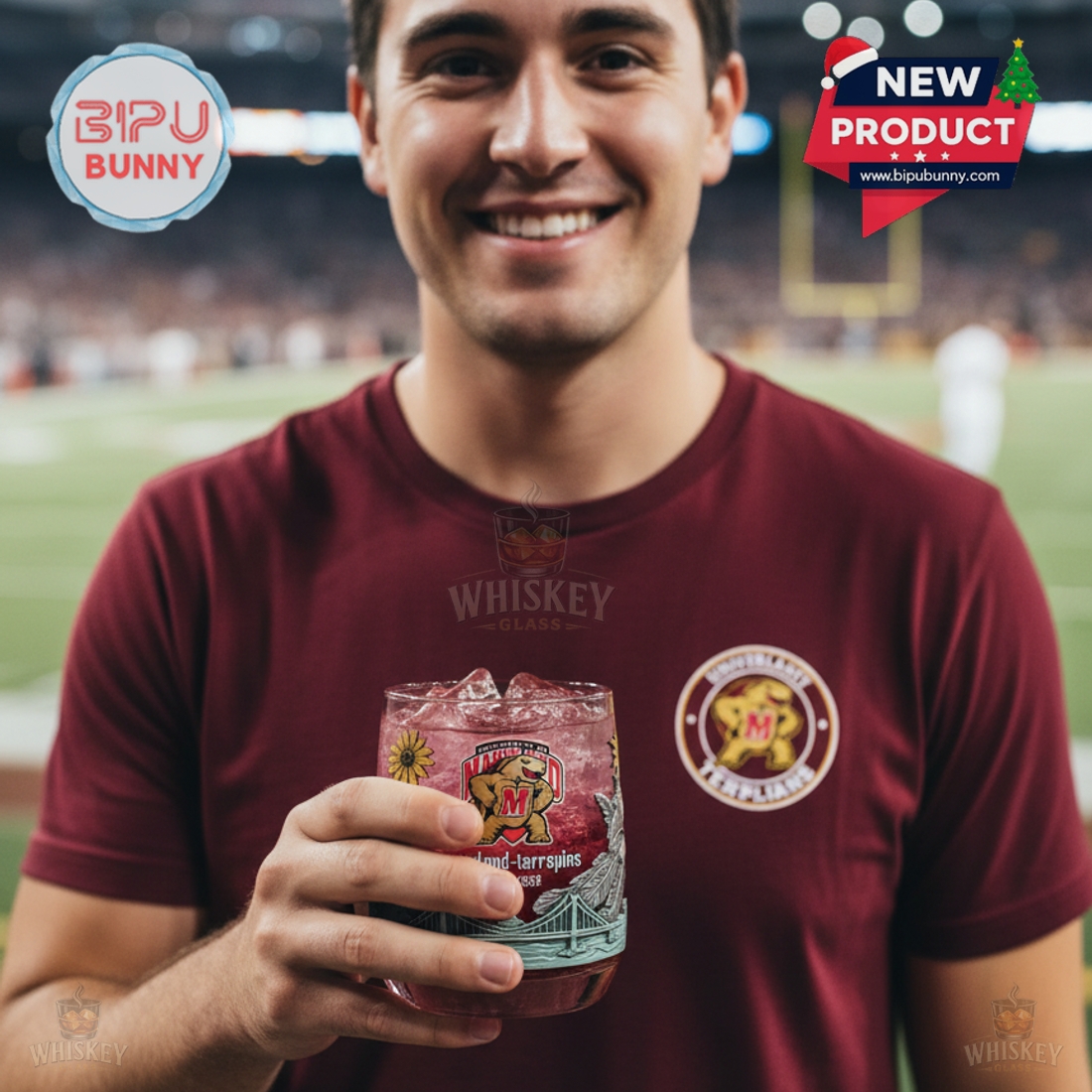 University of Maryland Terrapins 134th Anniversary Whiskey Glass University of Maryland Terrapins 134th Anniversary Whiskey Glass