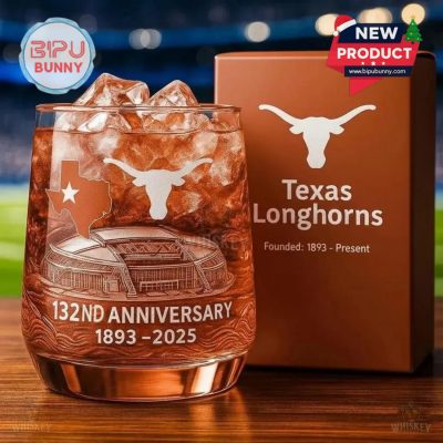 University of Texas Longhorns 132nd Anniversary Whiskey Glass