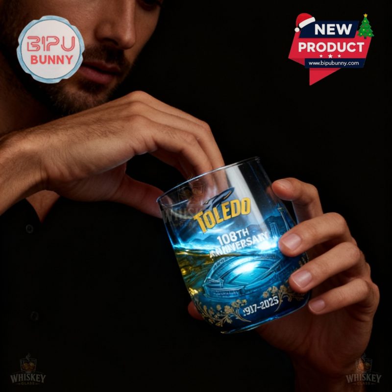 University of Toledo Rockets 108th Anniversary Whiskey Glass