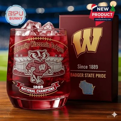 University of Wisconsin Badgers Whiskey Glass University of Wisconsin Badgers Whiskey Glass