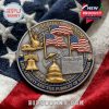 United States historical commemorative coin with flags liberty symbols and detailed relief design on a patriotic background!