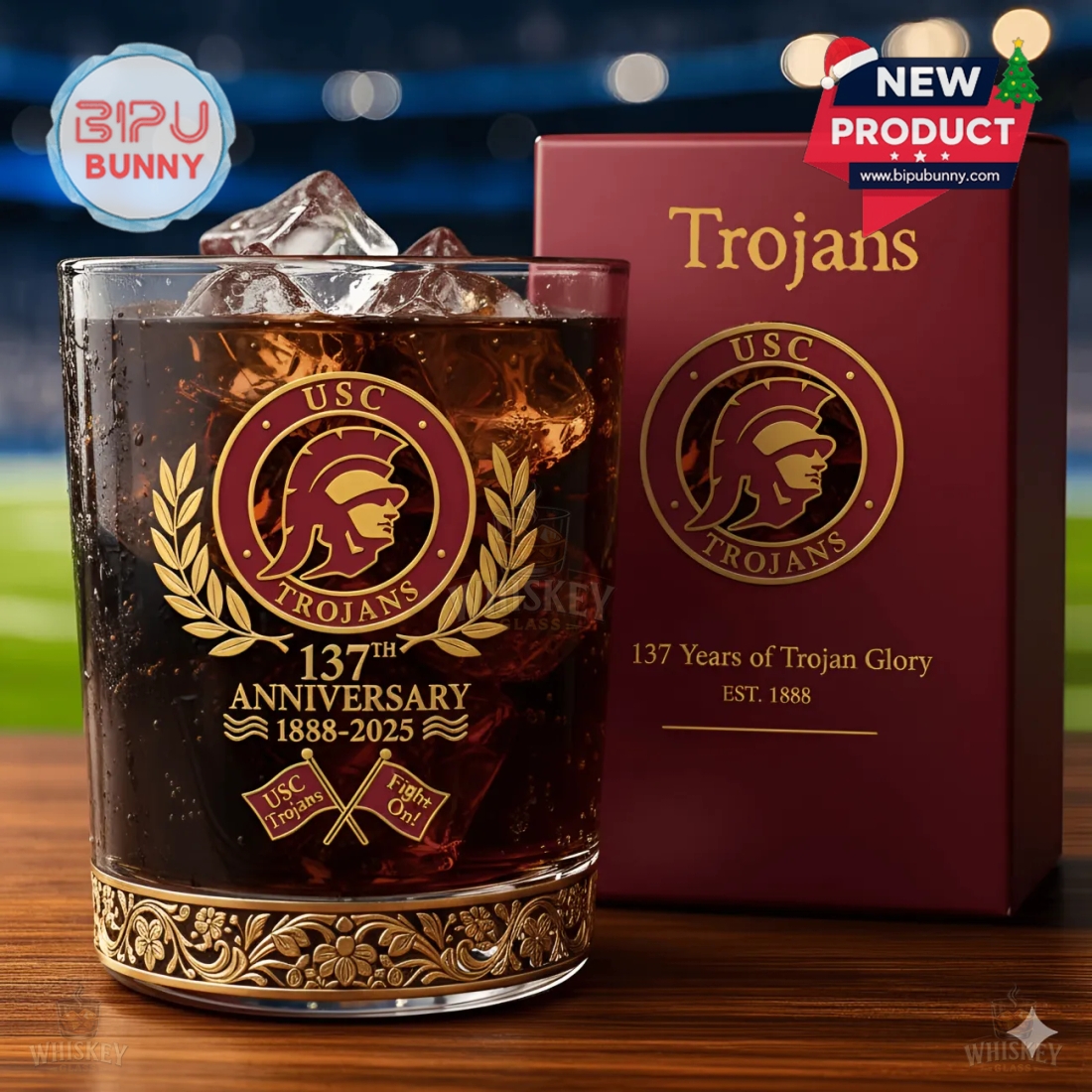 USC Trojans 137th Anniversary Whiskey Glass USC Trojans 137th Anniversary Whiskey Glass