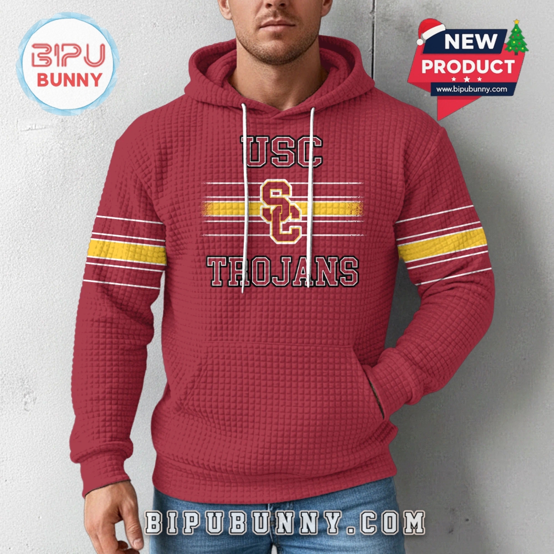 USC Trojans NCAA Obsessed Waffle Hoodie USC Trojans NCAA Obsessed Waffle Hoodie