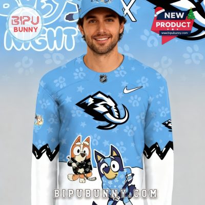 Utah Mammoth NHL Bluey Night Limited Hockey Jersey