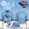 Anaheim Ducks Bluey Night jersey front and back with matching cap displayed together!