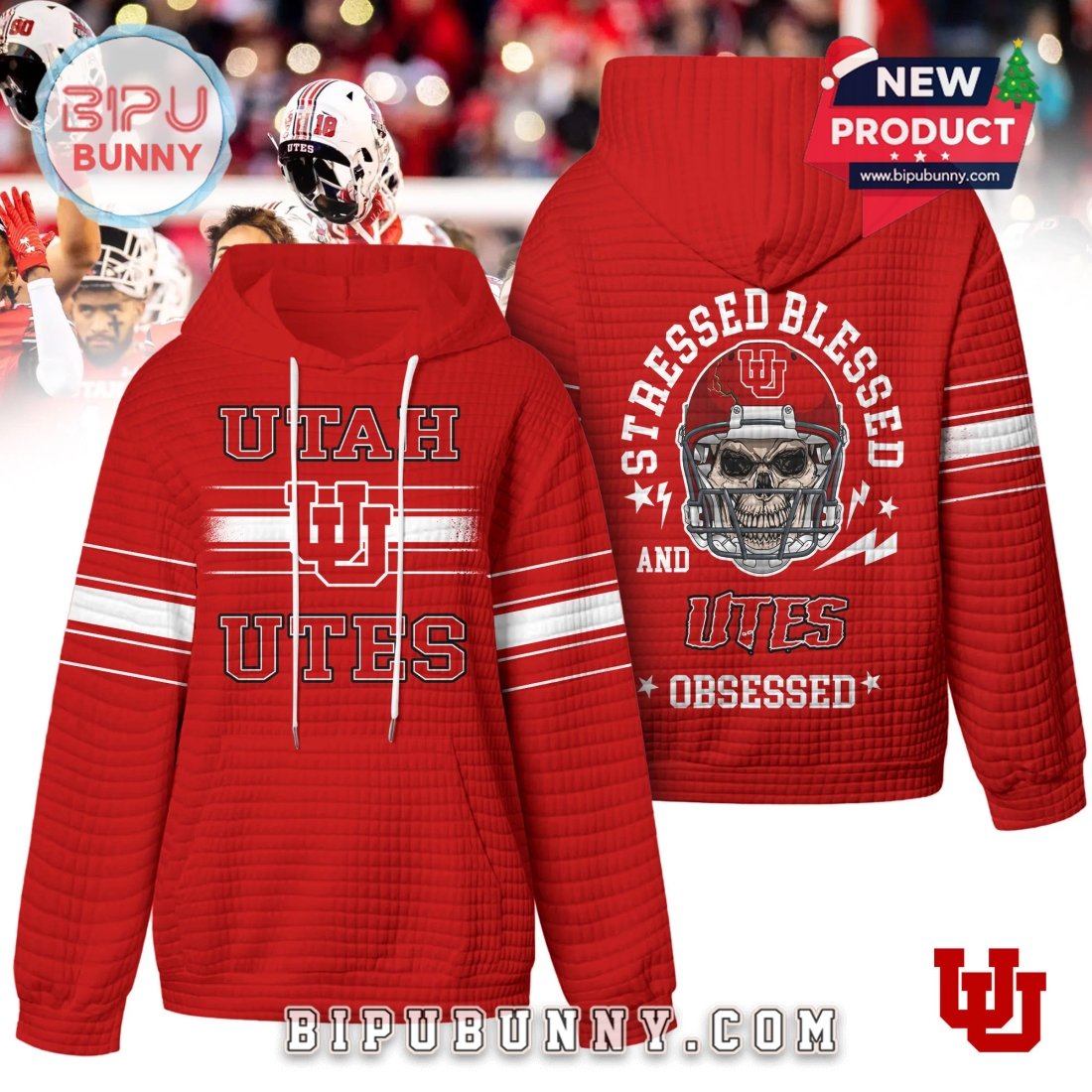 Utah Utes NCAA Obsessed Waffle Hoodie Utah Utes NCAA Obsessed Waffle Hoodie