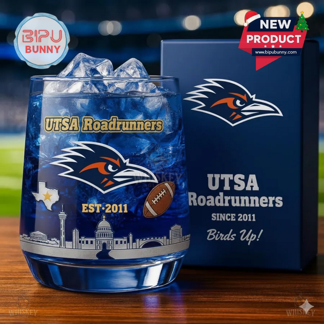 UTSA Roadrunners Whiskey Glass UTSA Roadrunners Whiskey Glass