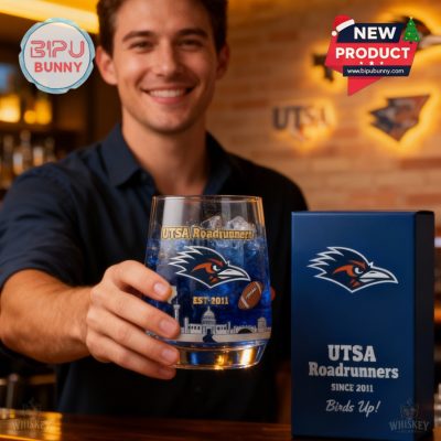 UTSA Roadrunners Whiskey Glass