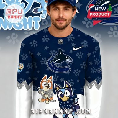 Vancouver Canucks NHL Bluey Night Limited Hockey Jersey