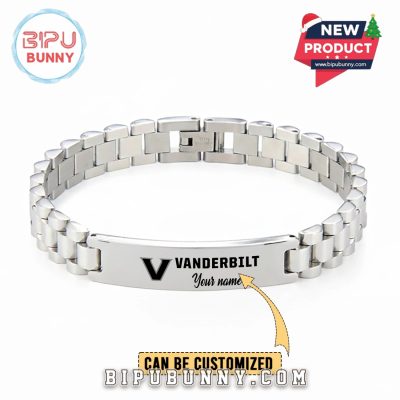 Vanderbilt Commodores Personalized Silver Bracelet