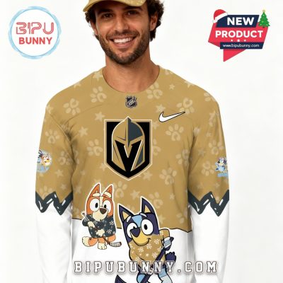 Vegas Golden Knights NHL Bluey Night Limited Hockey Jersey