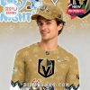 Vegas Golden Knights Bluey Night jersey and matching cap worn by a male model!