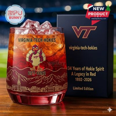 Virginia Tech Hokies 134th Anniversary Whiskey Glass