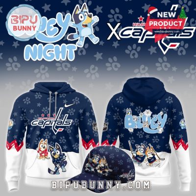 Washington Capitals NHL Bluey Night Limited Hoodie