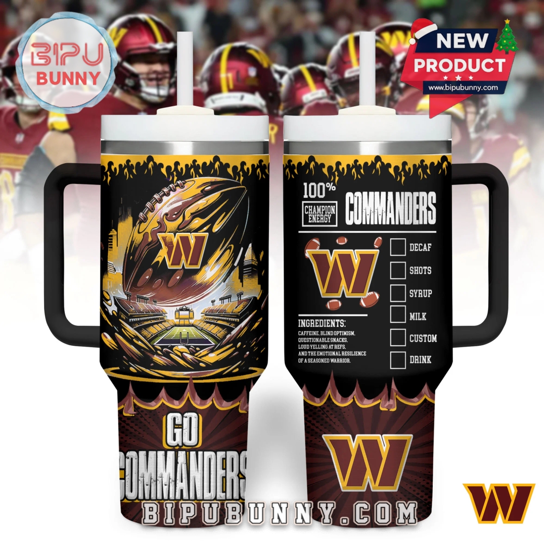 Washington Commanders NFL Champion Energy Tumbler 40oz Washington Commanders NFL Champion Energy Tumbler 40oz