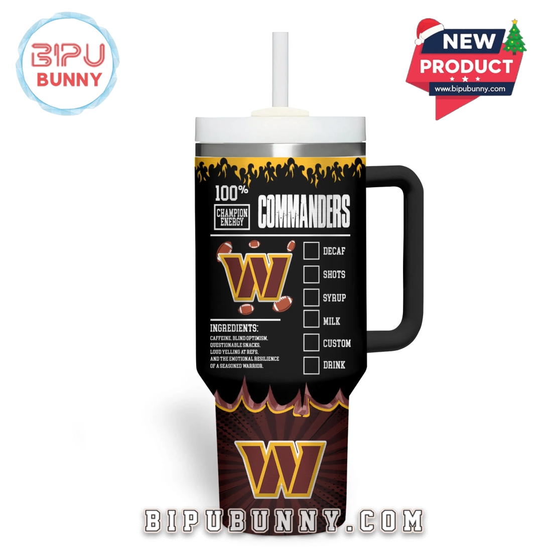 Washington Commanders NFL Champion Energy Tumbler 40oz Washington Commanders NFL Champion Energy Tumbler 40oz