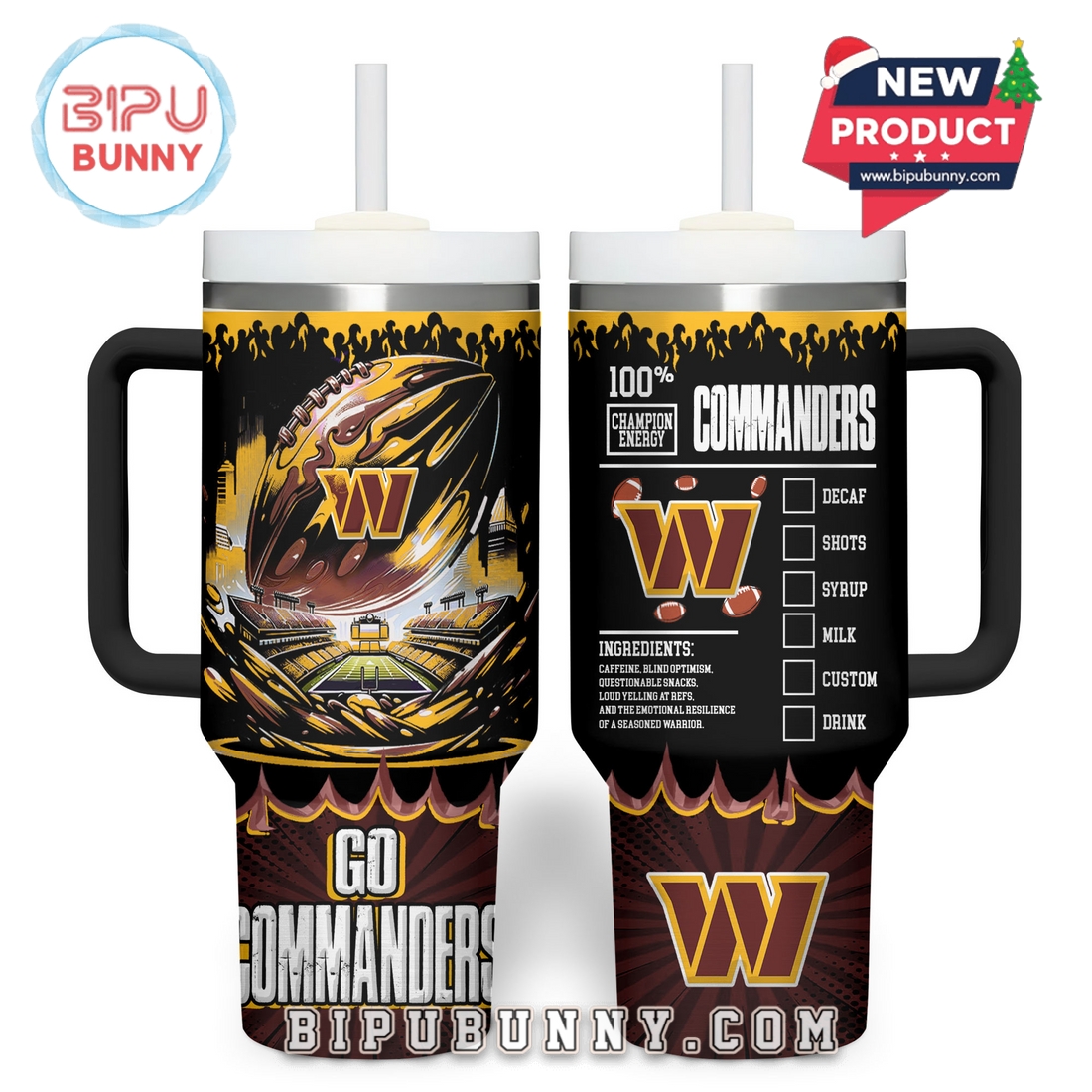 Washington Commanders NFL Champion Energy Tumbler 40oz Washington Commanders NFL Champion Energy Tumbler 40oz
