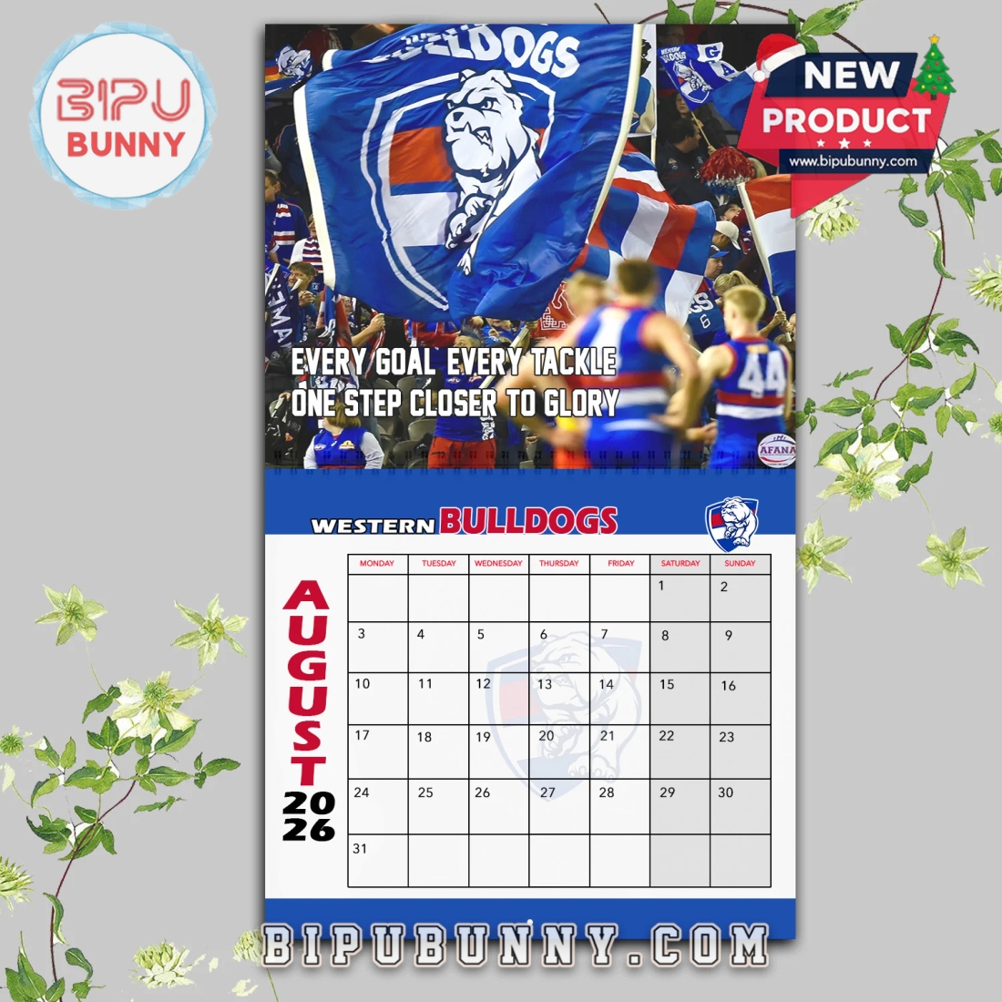 Western Bulldogs Wall Hanging Calendar 2026 Western Bulldogs Wall Hanging Calendar 2026