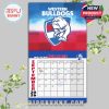 A dramatic display of club pride for September, with the Western Bulldogs emblem soaring over the calendar layout!