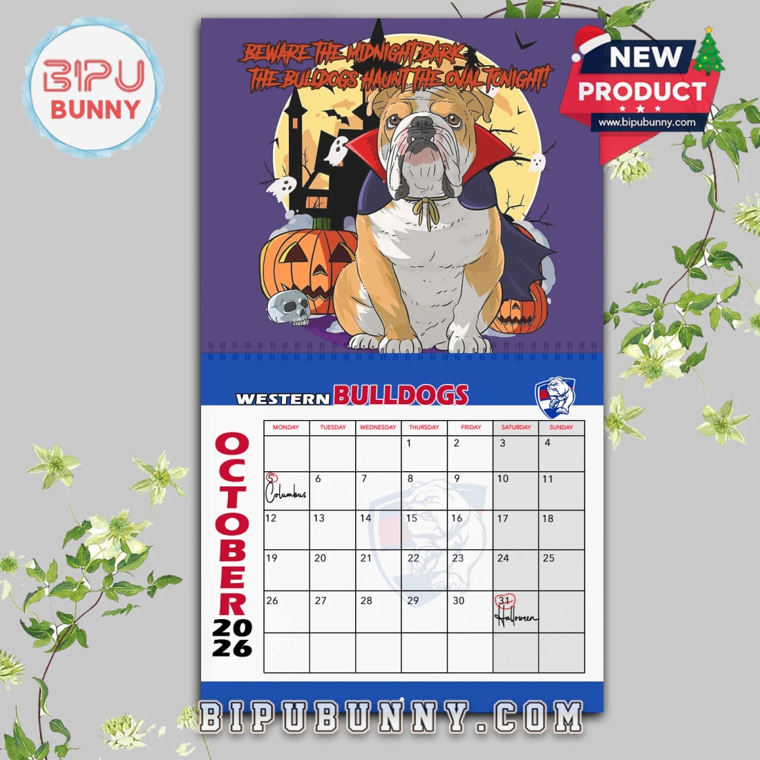 Western Bulldogs Wall Hanging Calendar 2026 Western Bulldogs Wall Hanging Calendar 2026