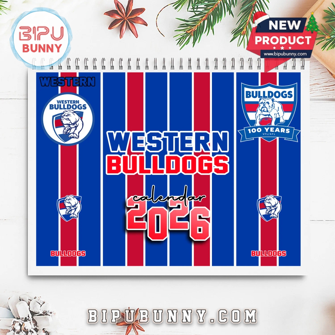 Western Bulldogs Wall Hanging Calendar 2026 Western Bulldogs Wall Hanging Calendar 2026