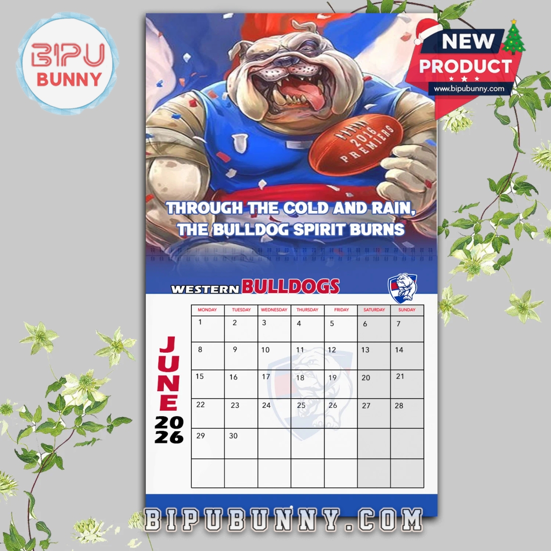 Western Bulldogs Wall Hanging Calendar 2026 Western Bulldogs Wall Hanging Calendar 2026