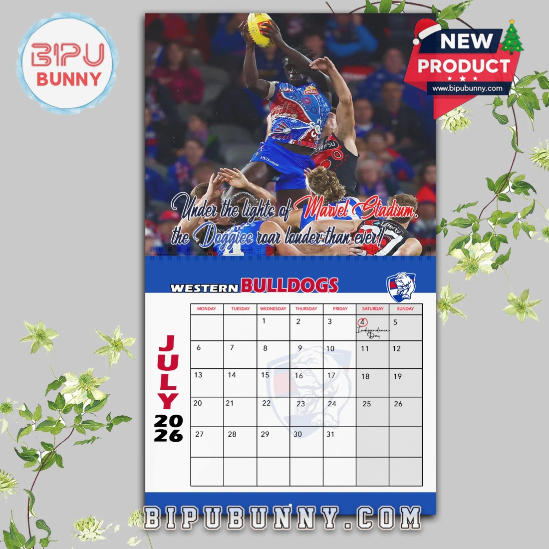 Western Bulldogs Wall Hanging Calendar 2026 Western Bulldogs Wall Hanging Calendar 2026