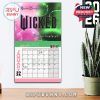 The January 2026 calendar page opens the year with glowing colors and an emotional quote that fans of Wicked will cherish!