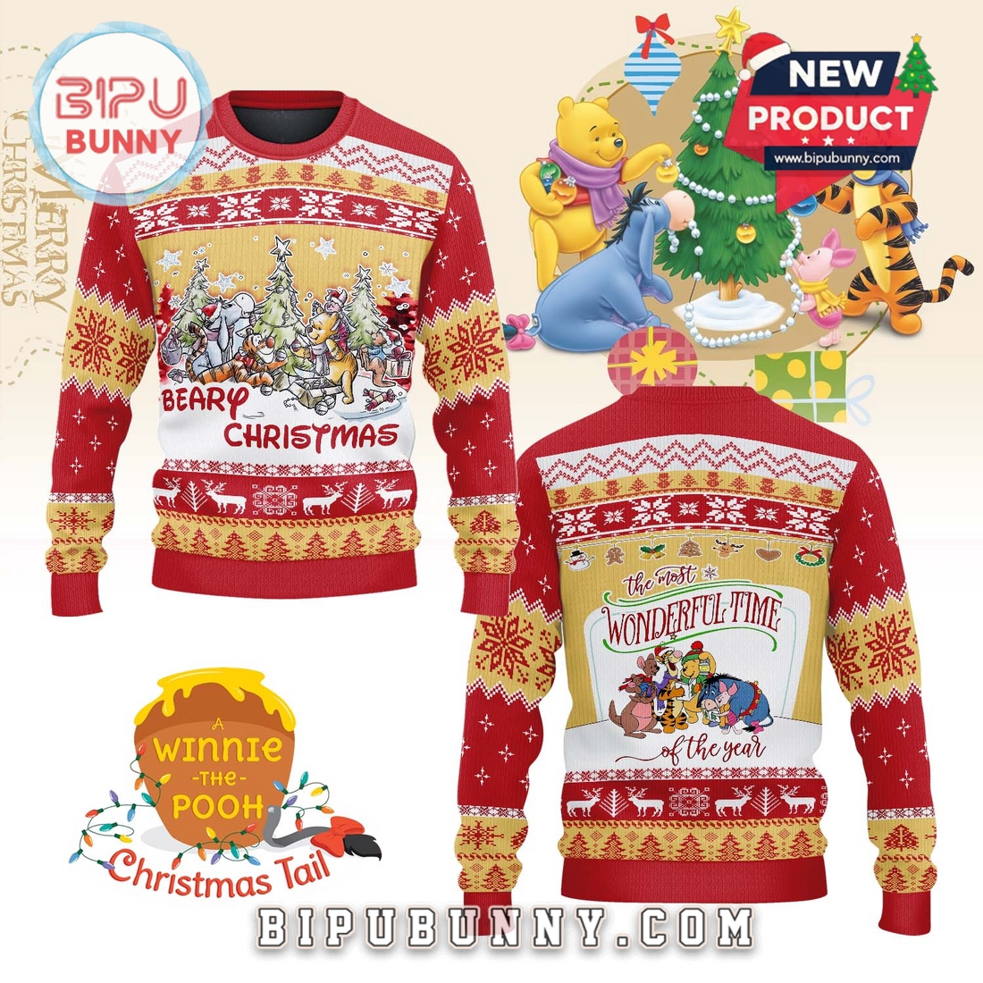 Winnie the Pooh x Christmas 2025 Ugly Sweater Winnie the Pooh x Christmas 2025 Ugly Sweater