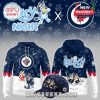 Complete Winnipeg Jets Bluey Night hoodie and cap set showing character art and coordinated design on both sides!