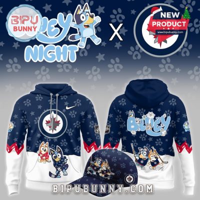 Winnipeg Jets NHL Bluey Night Limited Hoodie