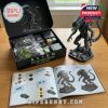 Alien xenomorph collector brick set with open box instruction manual building pieces and completed display model!
